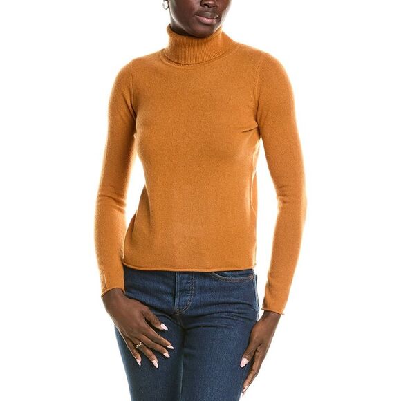 Sofiacashmere WomensRoll Cuff & Hem Turtleneck Sweater